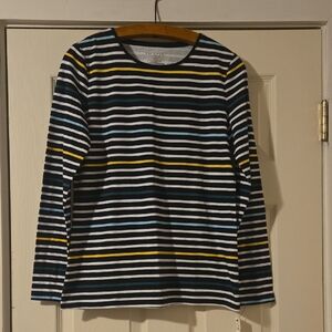 Talbots Multicolor Striped Long Sleeve Tee